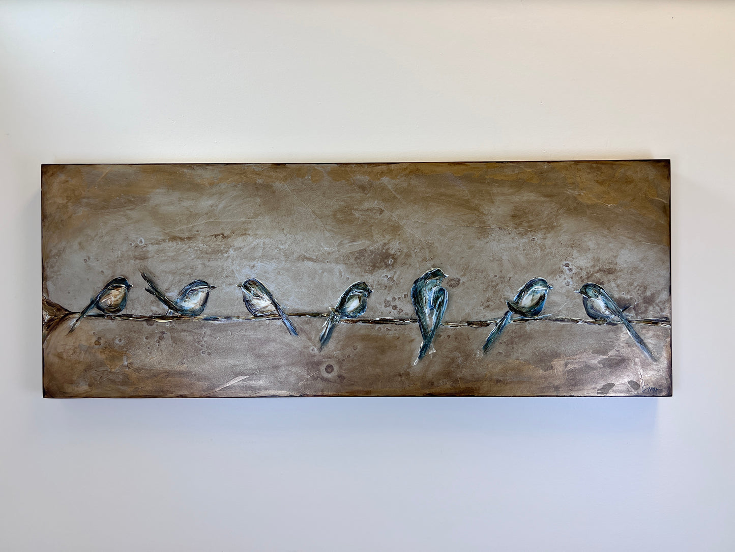Sparrows on Branch Series by Ginger Leigh