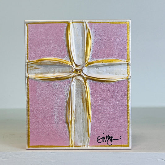 Blessed Be Cross Pink