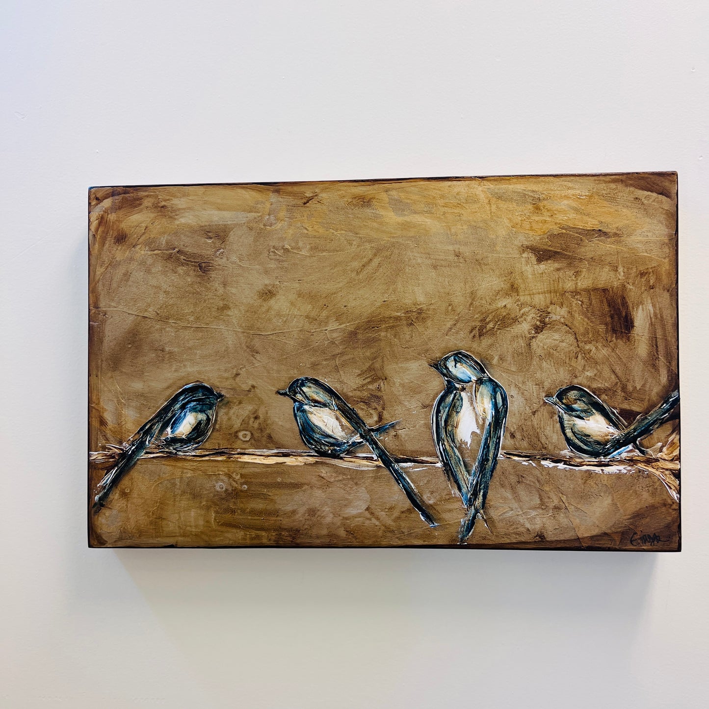 Sparrows on Branch Series by Ginger Leigh