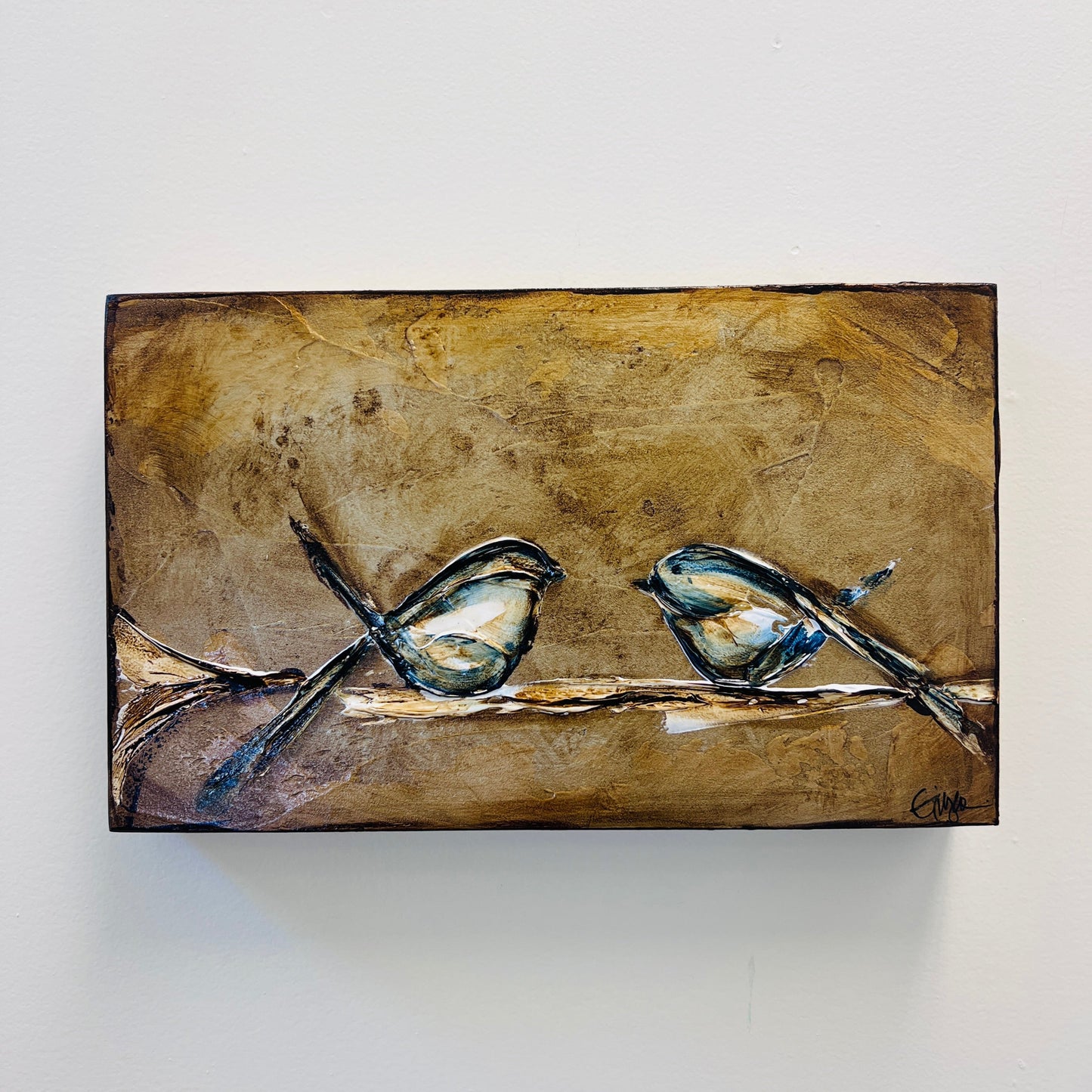 Sparrows on Branch Series by Ginger Leigh