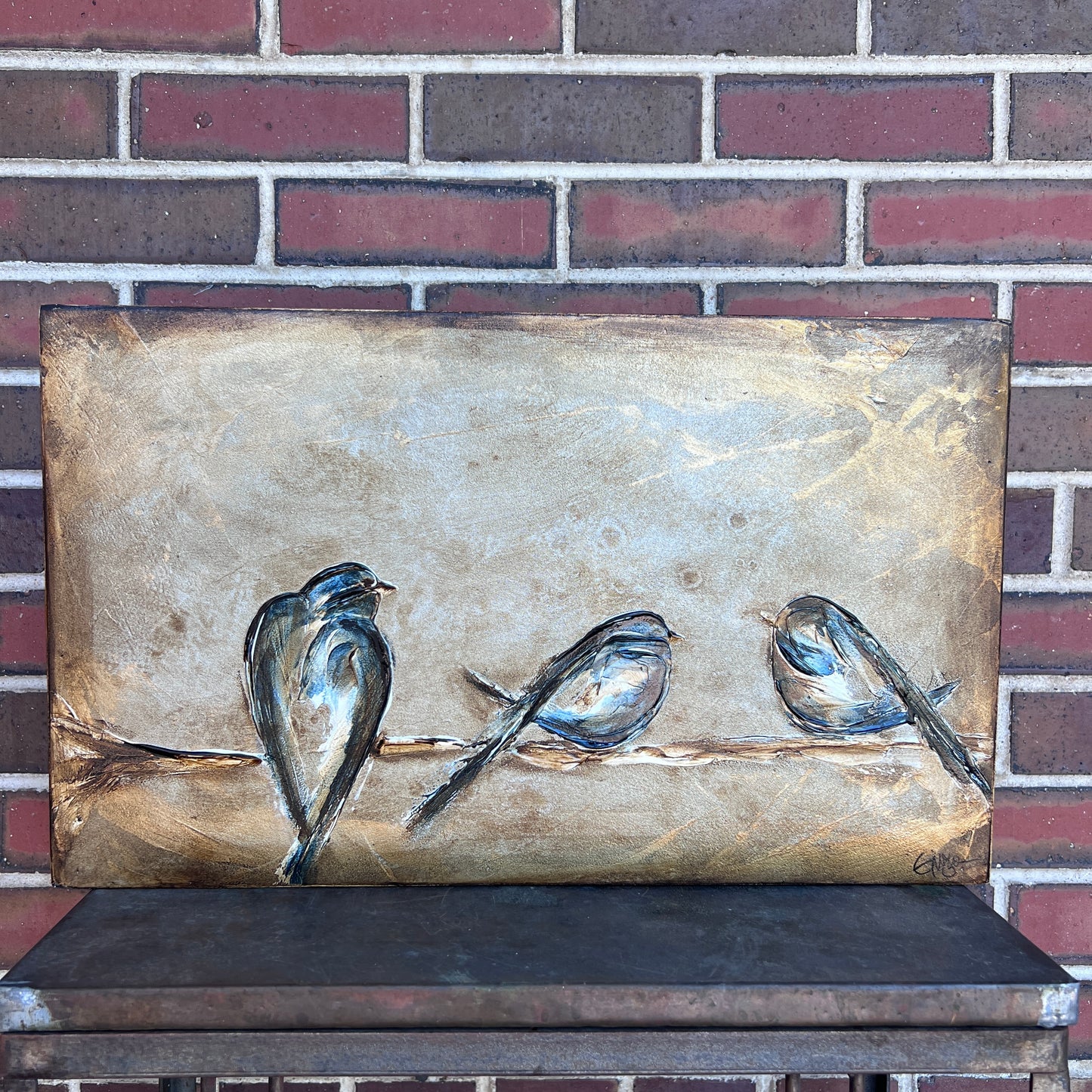 Sparrows on Branch Series by Ginger Leigh