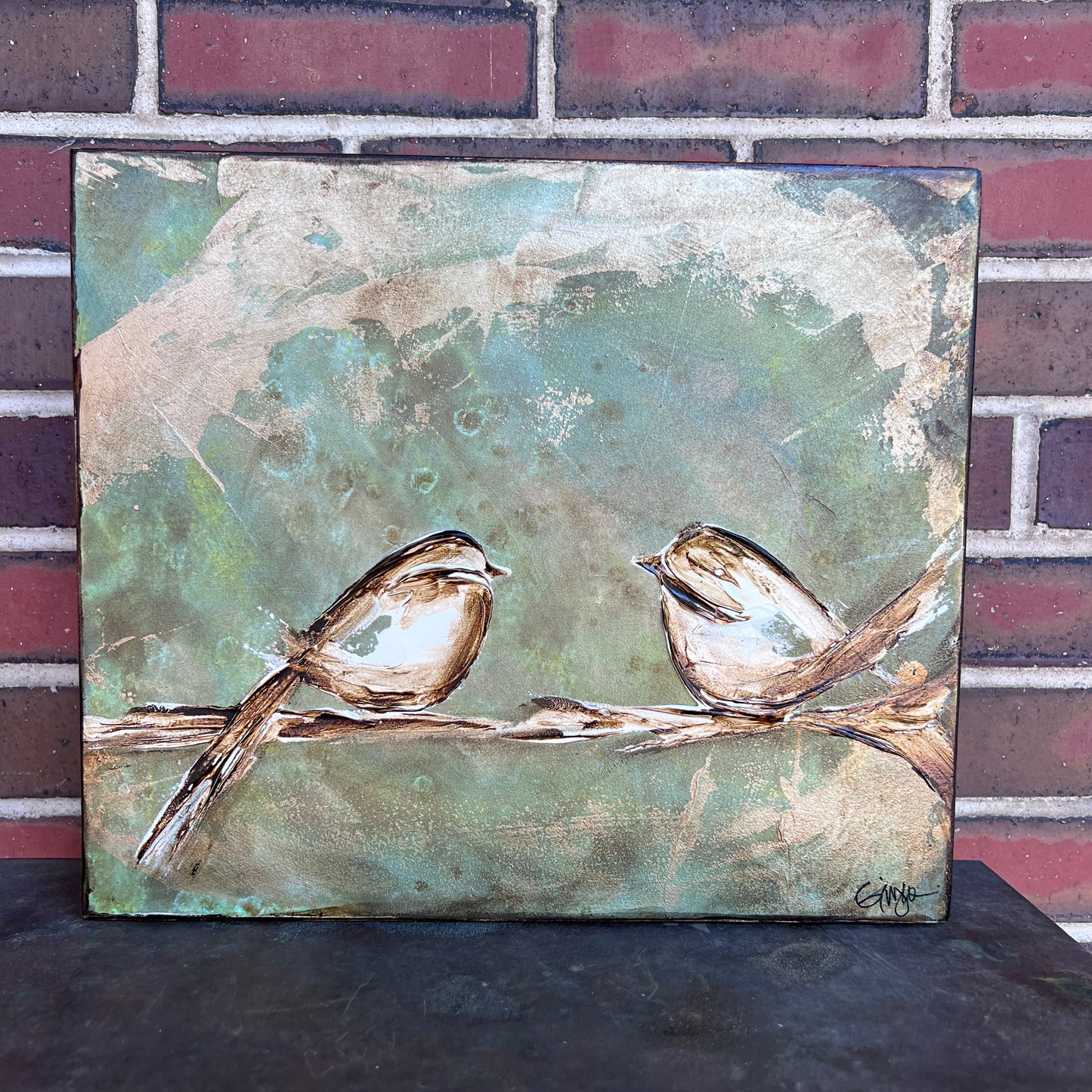Sparrows on Branch Series by Ginger Leigh