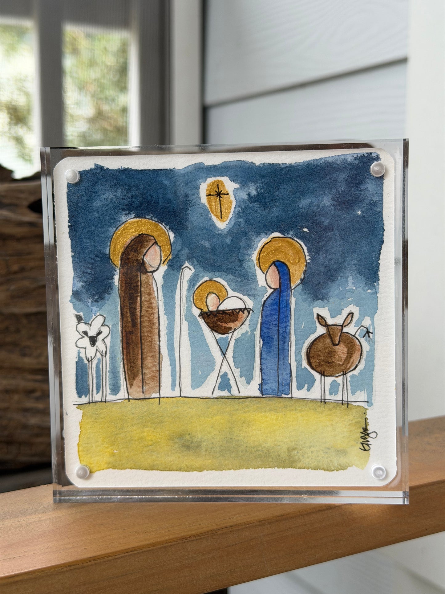 Watercolor Nativity