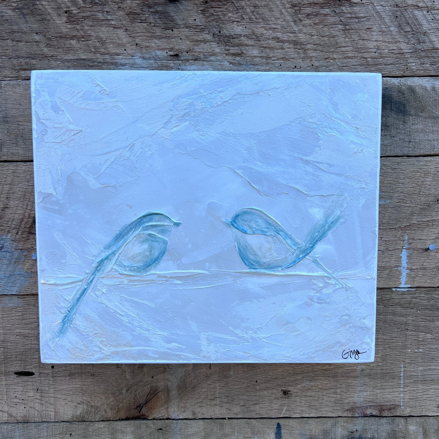 Sparrows Two White Horizontal