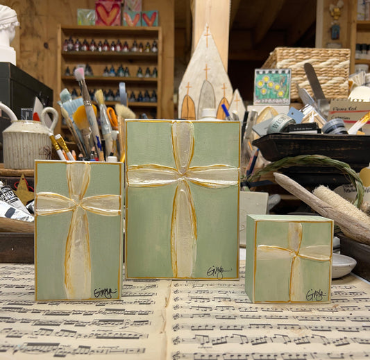 Blessed Be Cross Seafoam