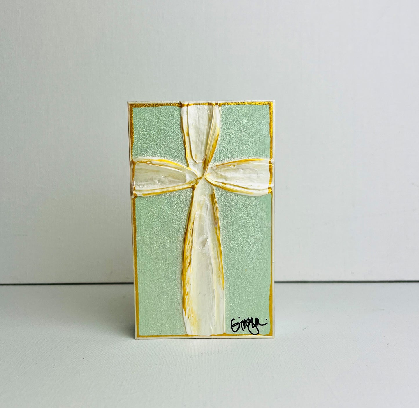 Blessed Be Cross Seafoam
