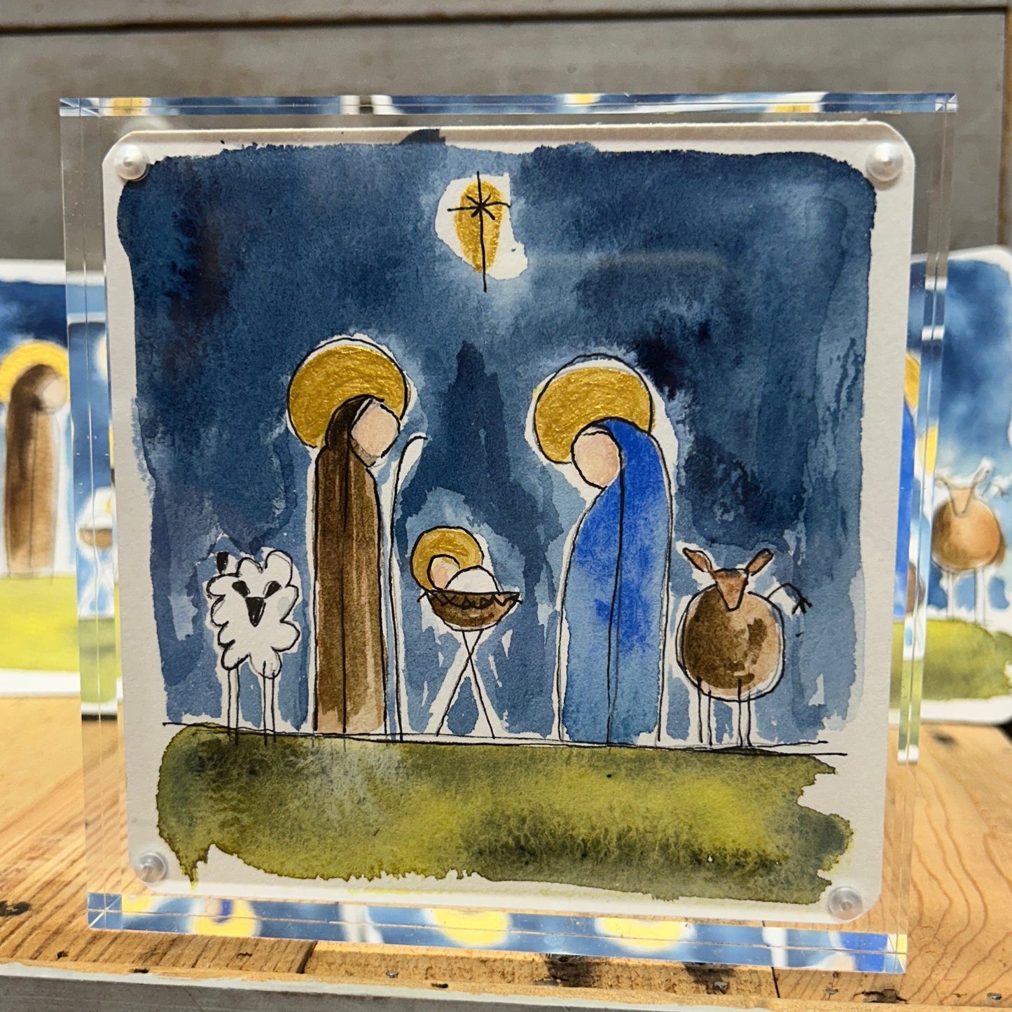 Watercolor Nativity