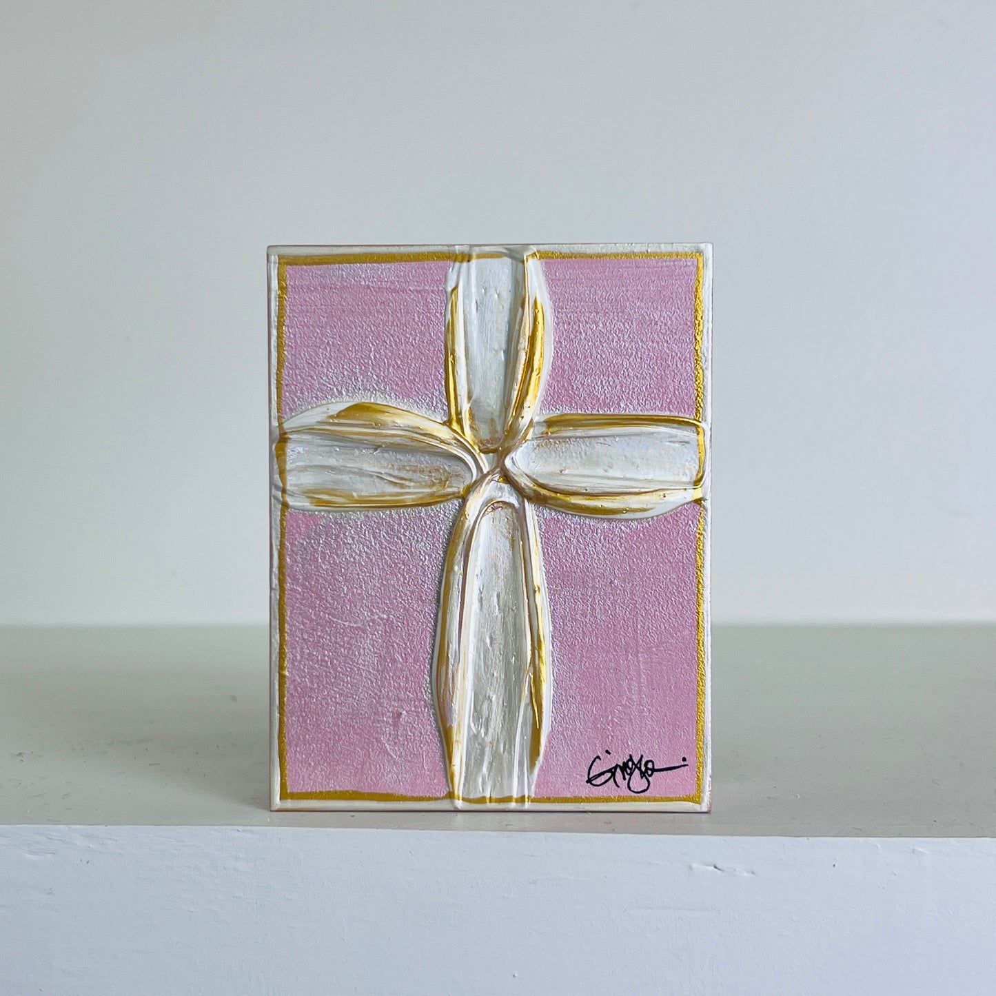Blessed Be Cross Pink