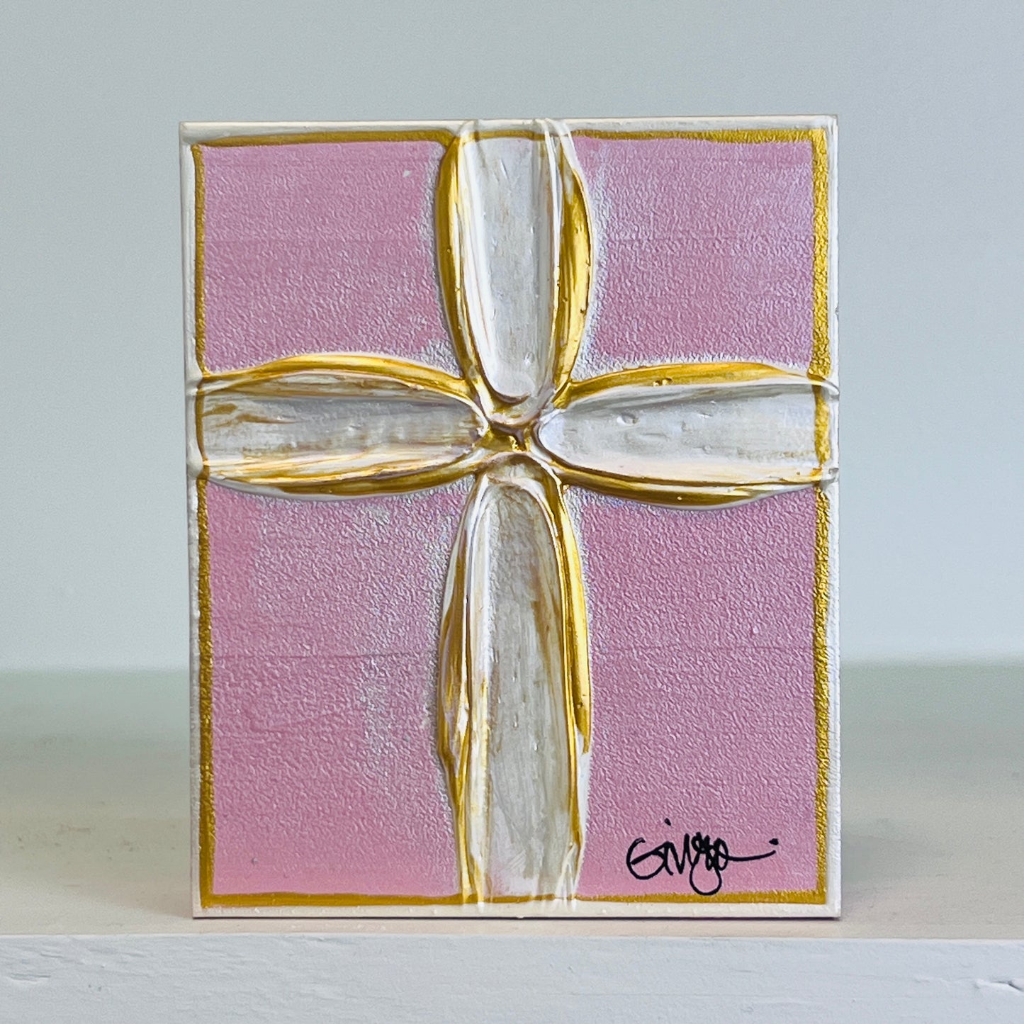 Blessed Be Cross Pink
