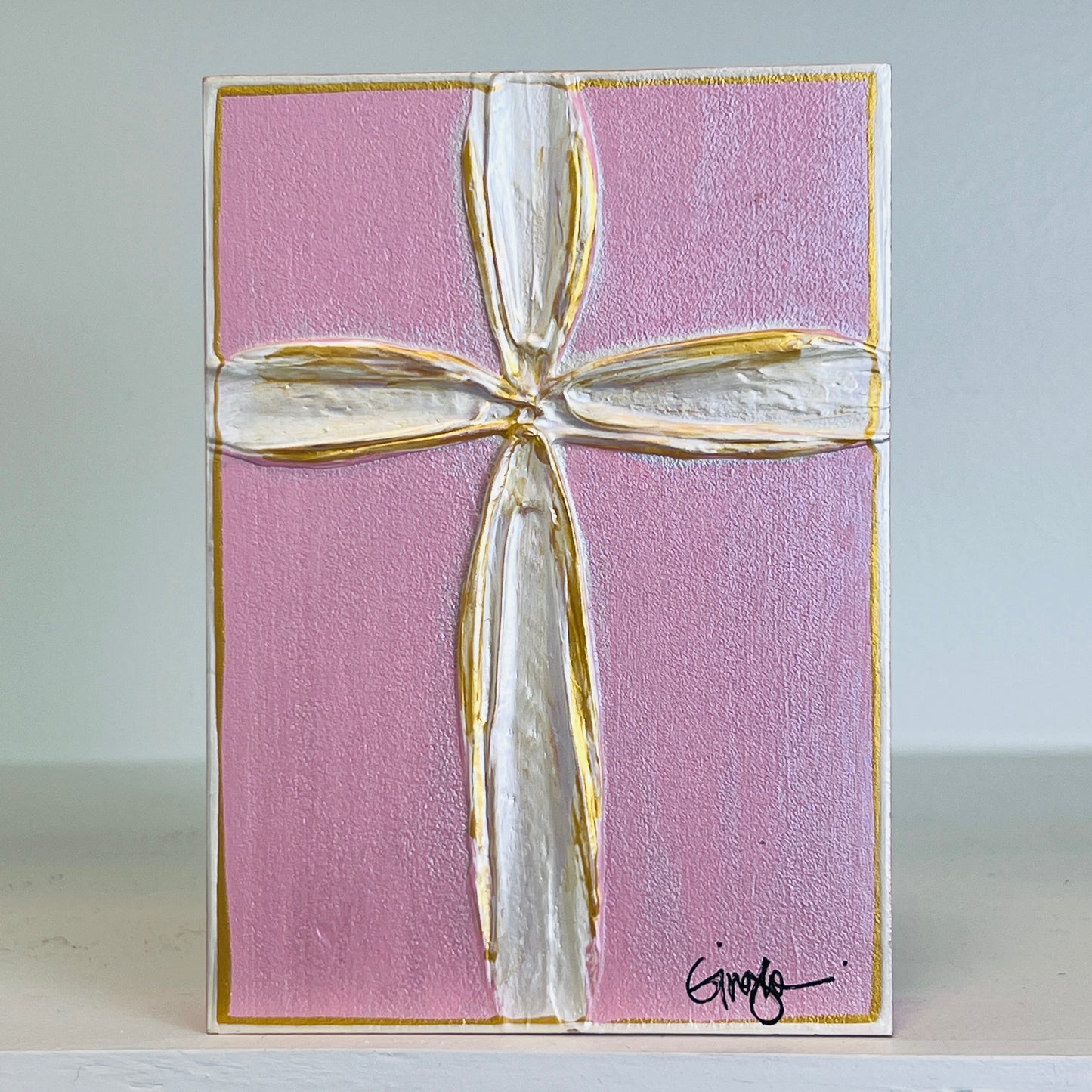 Blessed Be Cross Pink