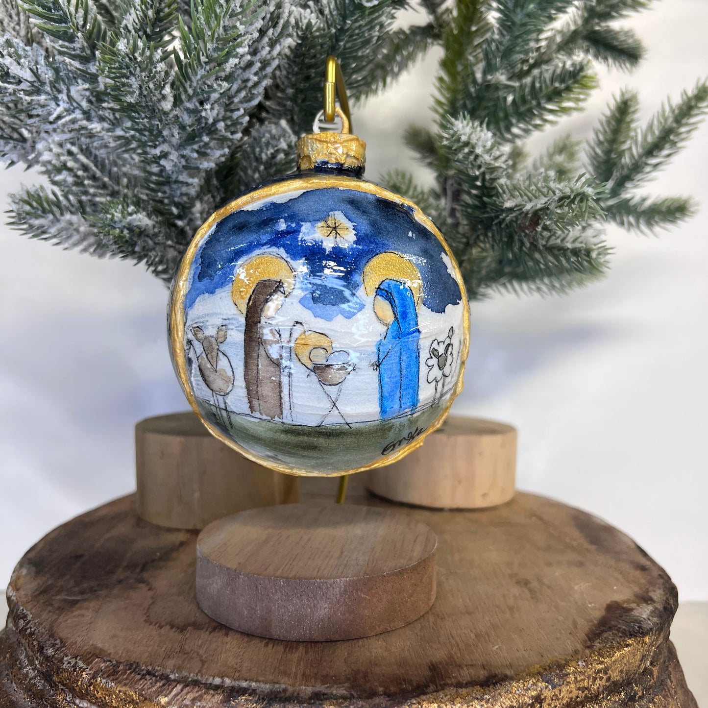 Manger Ball Ornament