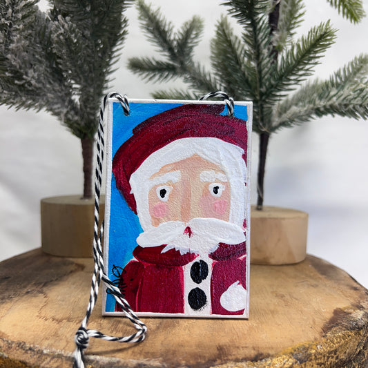 Santa Wood Ornament