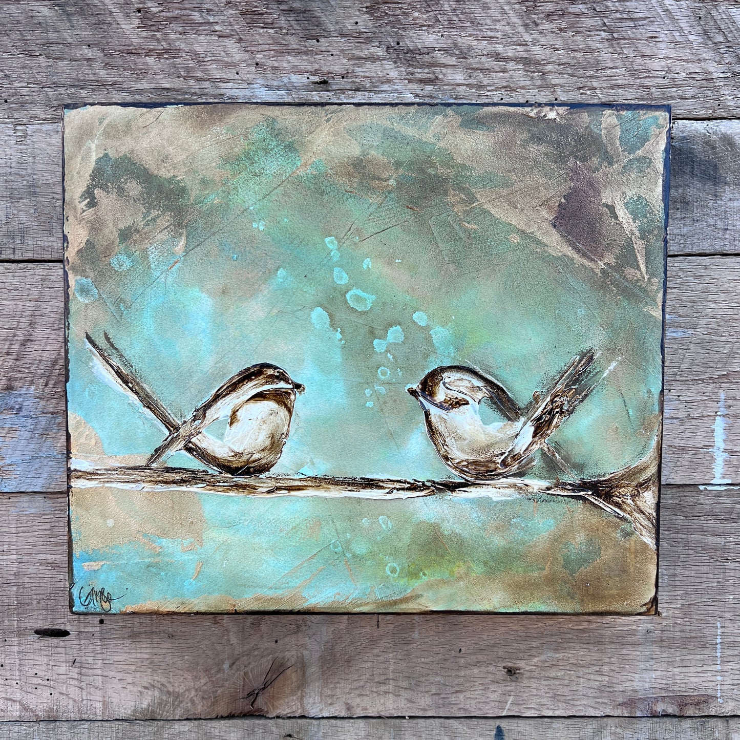 Sparrows Two Green