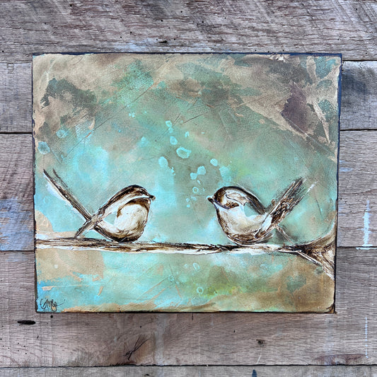 Sparrows Two Green