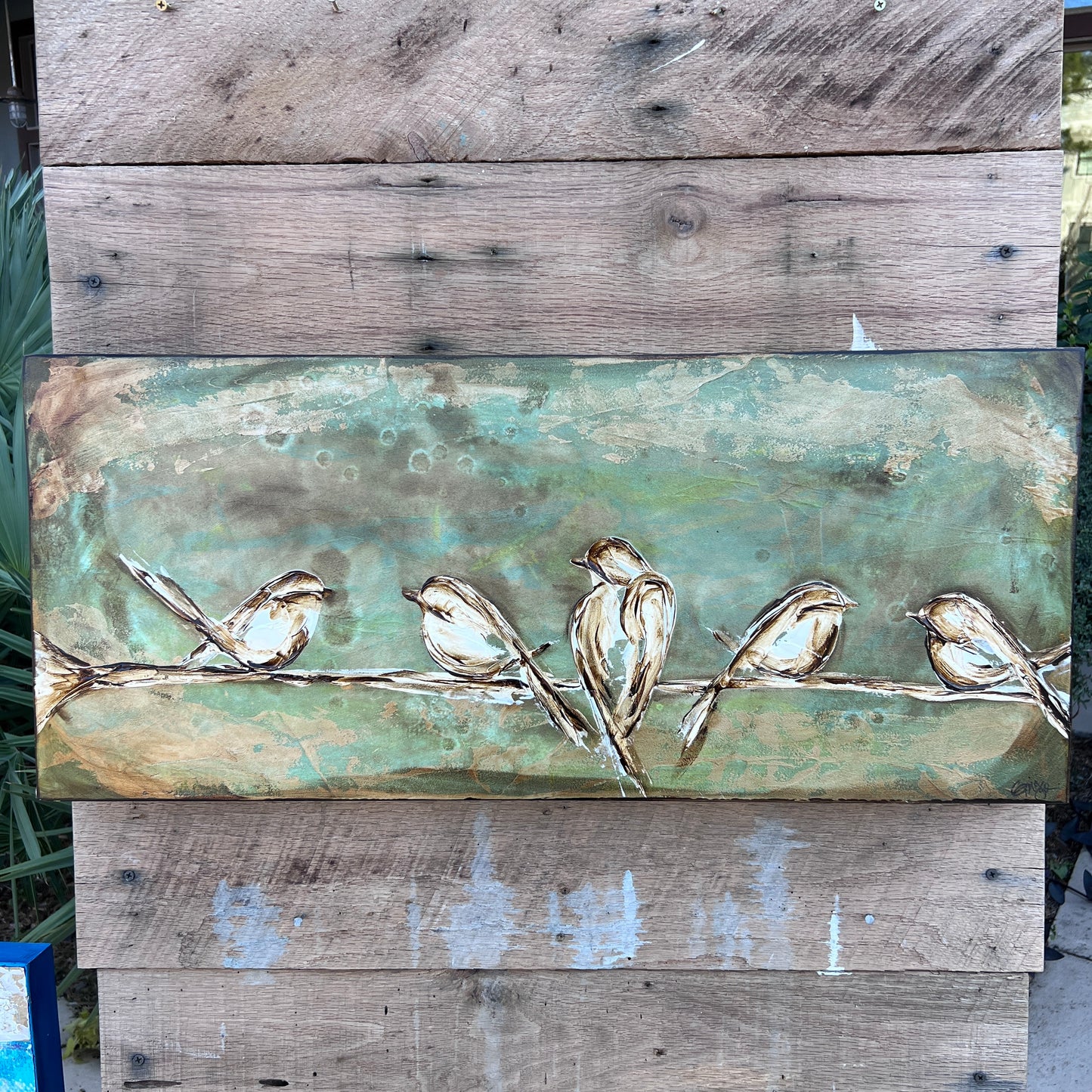 Sparrows Five Green Horizonal