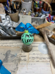 Heart Ball Ornaments with Sayings